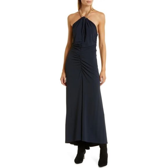 Veronica Beard Dresses Veronica Beard Reze Halter Neck Chiffon Ink